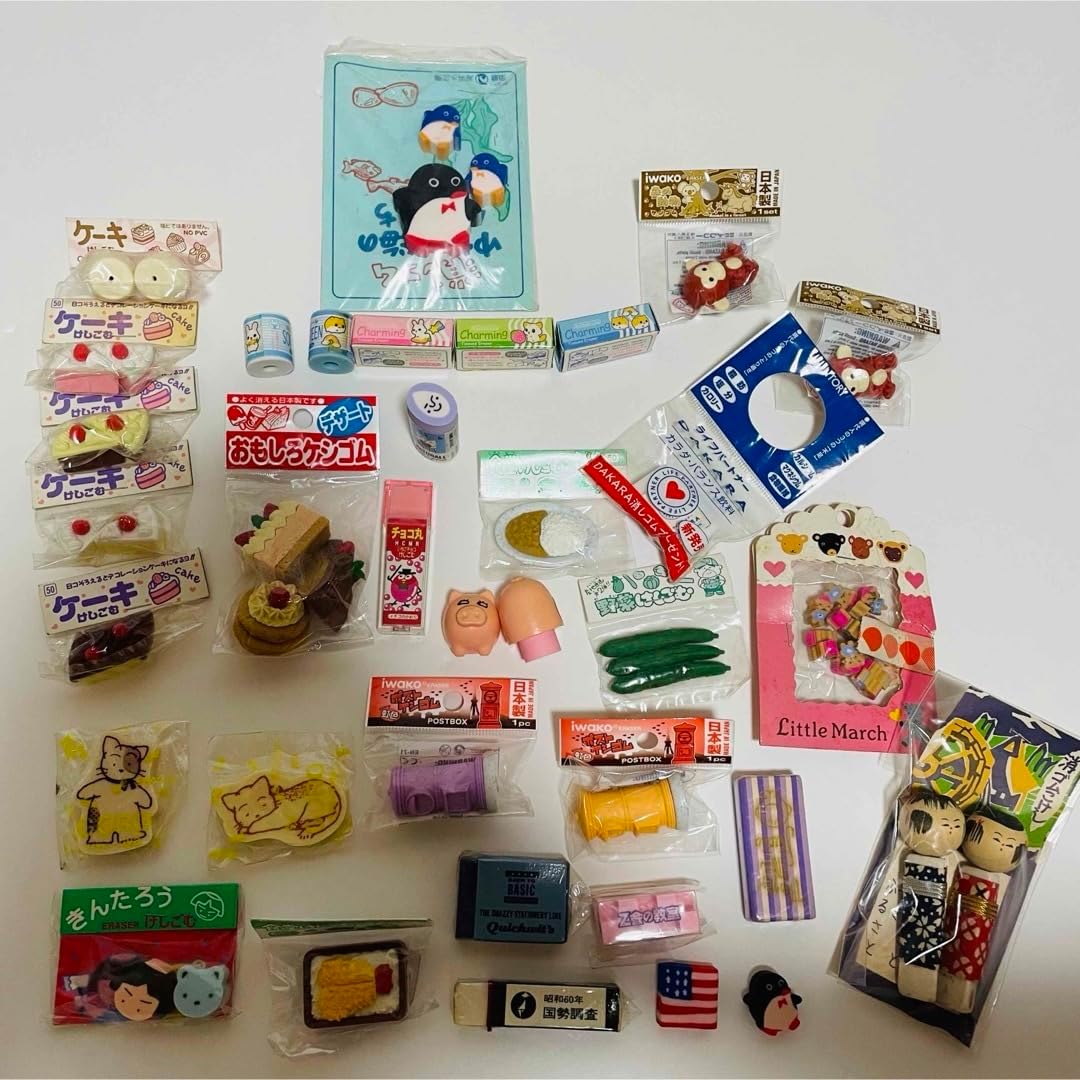 消しゴム　平成ファンシー　スーパーねばねば　スーパーカチカチ　スーパーサラサラ 平成 レトロ おもしろ ファンシー消しゴム 56セット まとめ売り